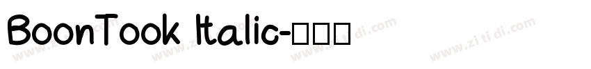 BoonTook Italic字体转换